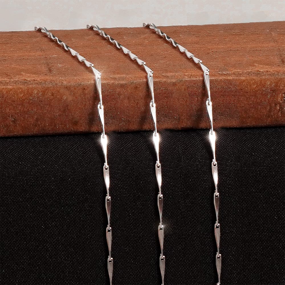 Dây Bạc Barley Corn Chain | CBBC00 thumbnail 1
