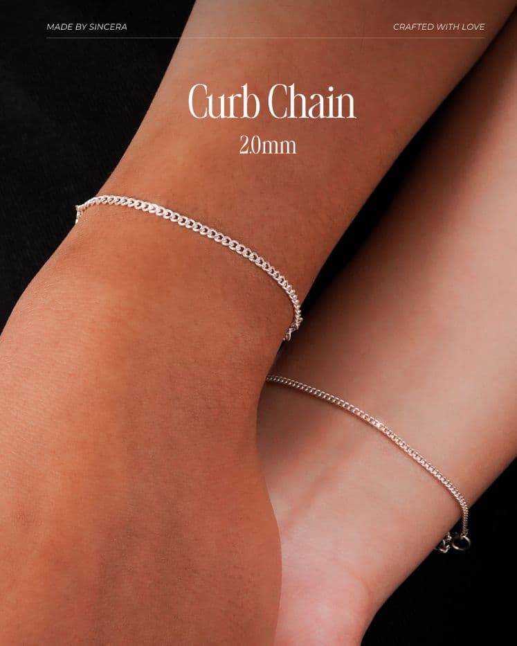 Lắc Tay Bạc s925 Sincera Curb Chain thumbnail 1