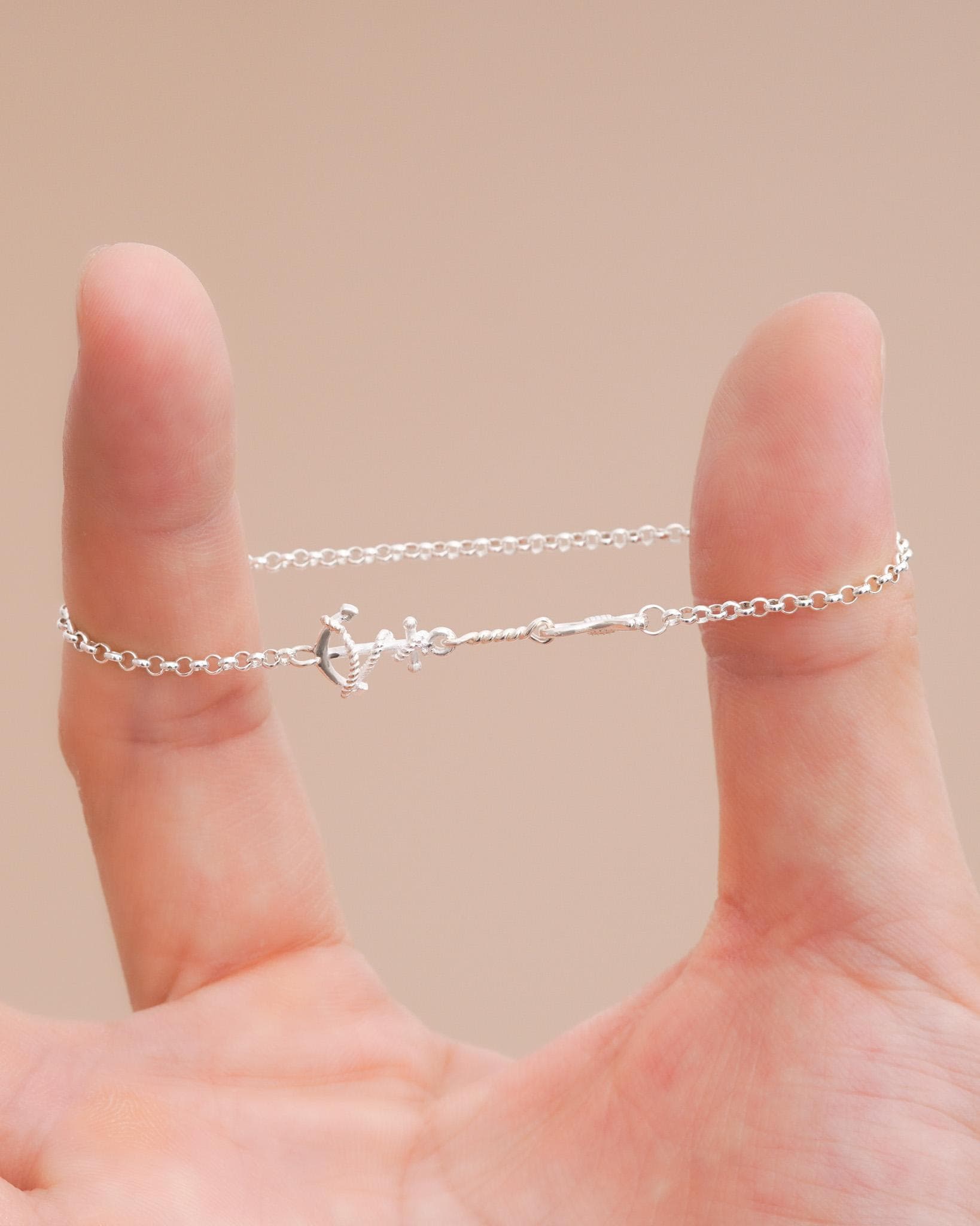 Vòng Tay Sincera Rolo Charm Anchor x Bowtie | Bạc s925 thumbnail 2