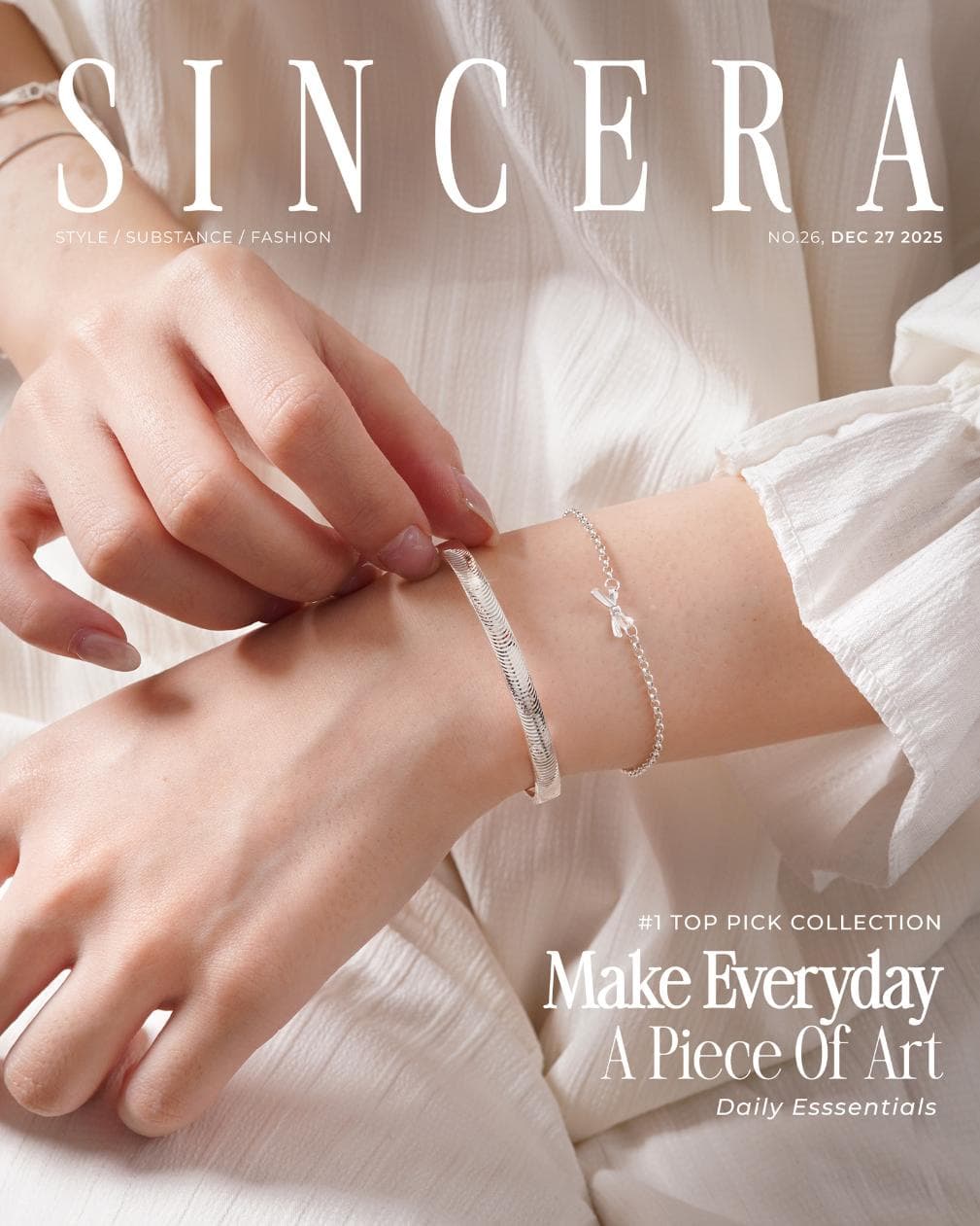 Sincera Élan Grace Bangle | Silver 950 thumbnail 5
