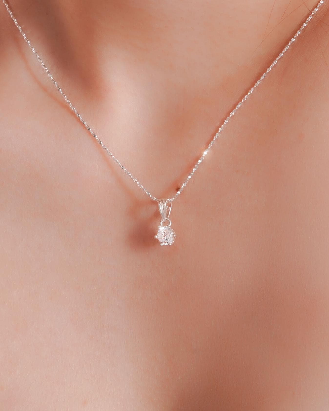 Dây/ Mặt Dây Chuyền Sincera Metor Đá CZ 5mm | Bạc s925 thumbnail 1