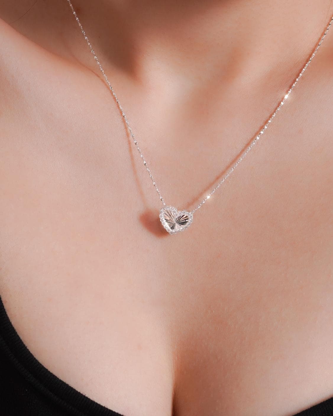 Dây/ Mặt Dây Chuyền Sincera Tim - Hearty | Bạc s925 thumbnail 1