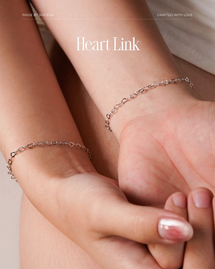Lắc Tay Bạc s925 Sincera Heart Link 1