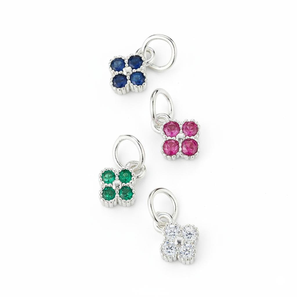 Charm Sincera Clover Đính Đá CZ | Bạc S925 1