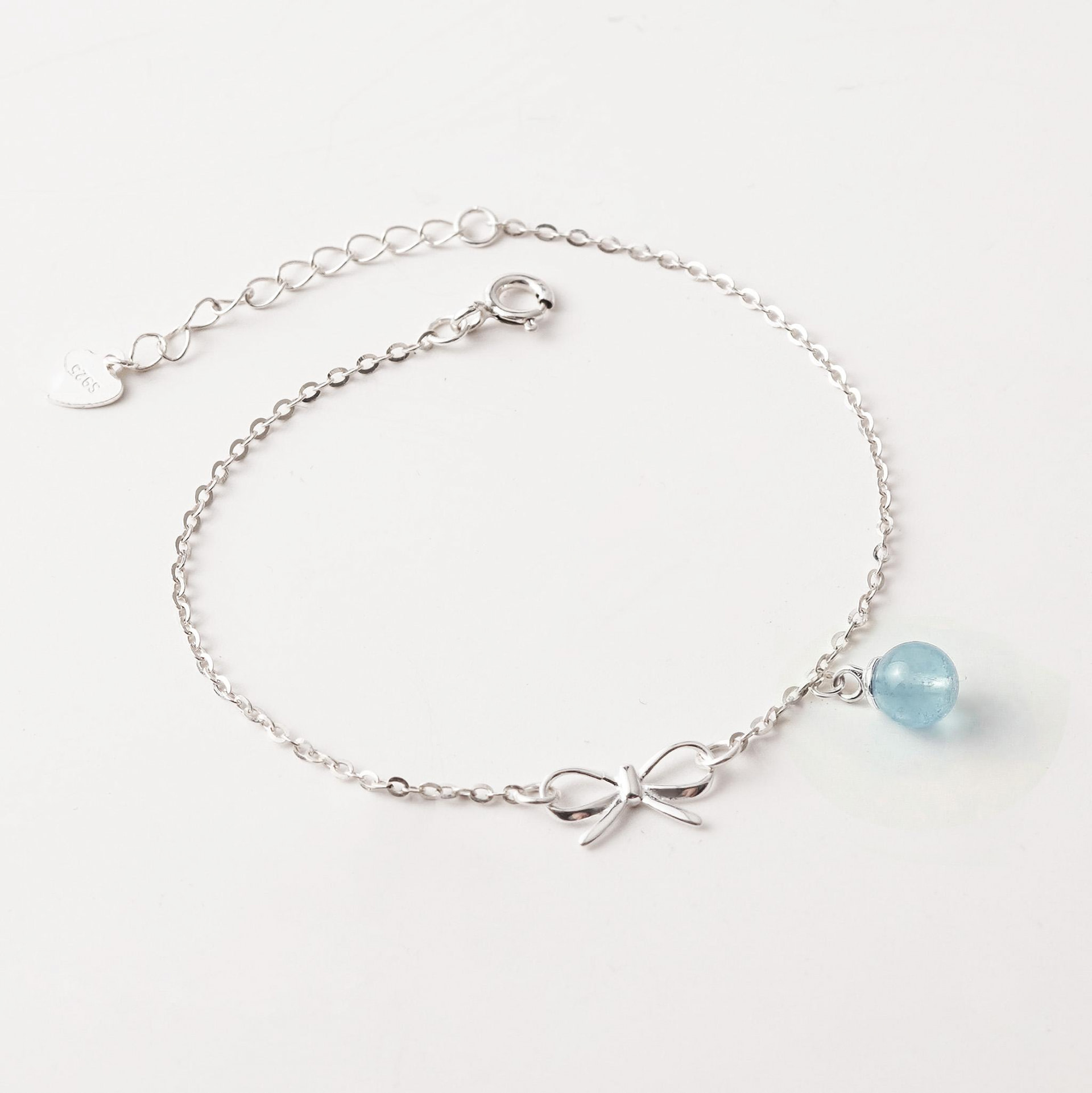 Vòng Tay Sincera Bowtie Birthstone | Bạc s925 Mix Đá 1