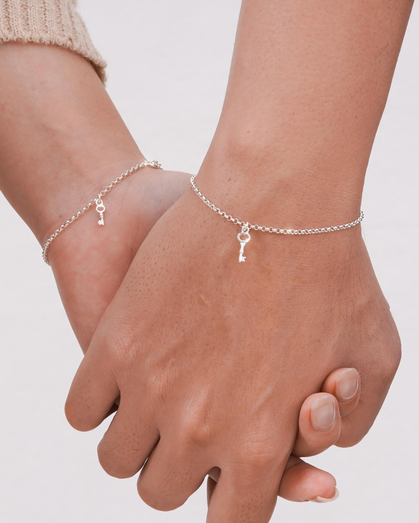 Vòng Rolo Charm Keys Treo | Bạc s925 1