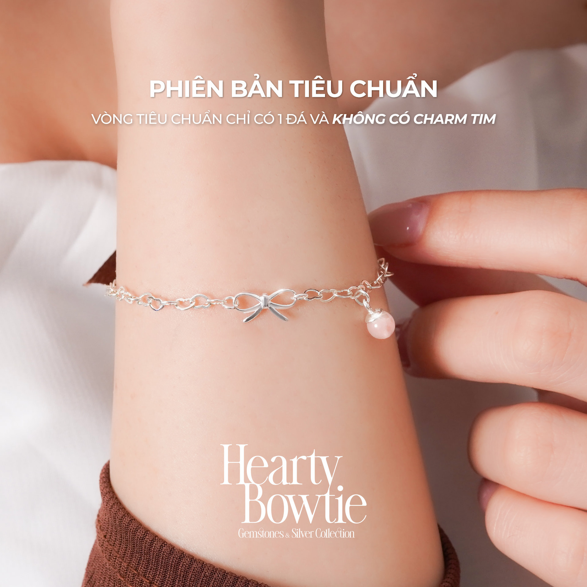 Vòng Tay Sincera Hearty Bowtie | Bạc s925 Mix Đá 4