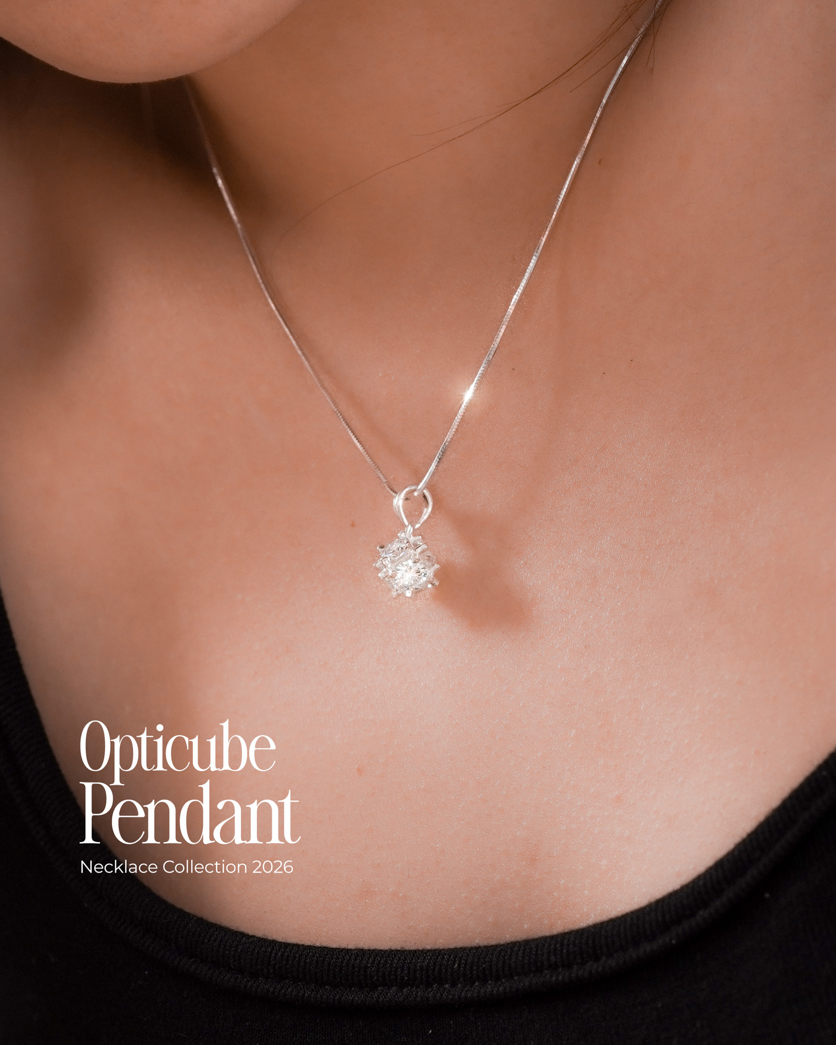 Mặt Dây Chuyền Bạc S925 Lập Phương - Sincera PT-APXM114 1